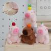 Plush Wagging Tail Capybara Doll Multicolor Fluffty Animal Doll Cartoon Capybara Doll  Kids Toy