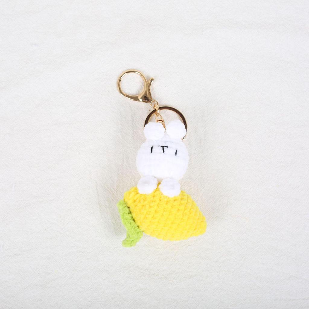 Плюшевый брелок в виде фруктового кролика - Милые подвески в виде арбуза, лимона, моркови, груши и клубники для детских сумок
