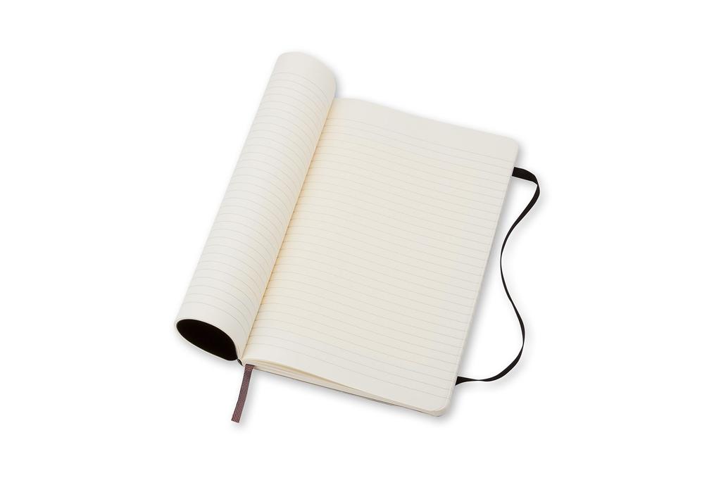 Блокнот Moleskine Note Classic в мягкой обложке, горизонтальная линейка, большой размер 13 см x высота, черный QP616 (Ширина 21см)