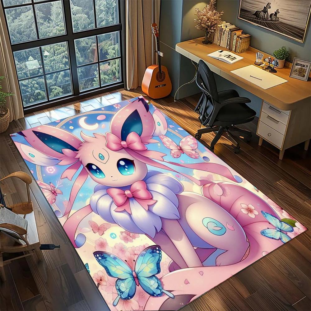 Sylveon Rug Fashion Home Decor, Non Slip Washable Large Area Floor Mat Carpet Gamer Bedroom.-TING