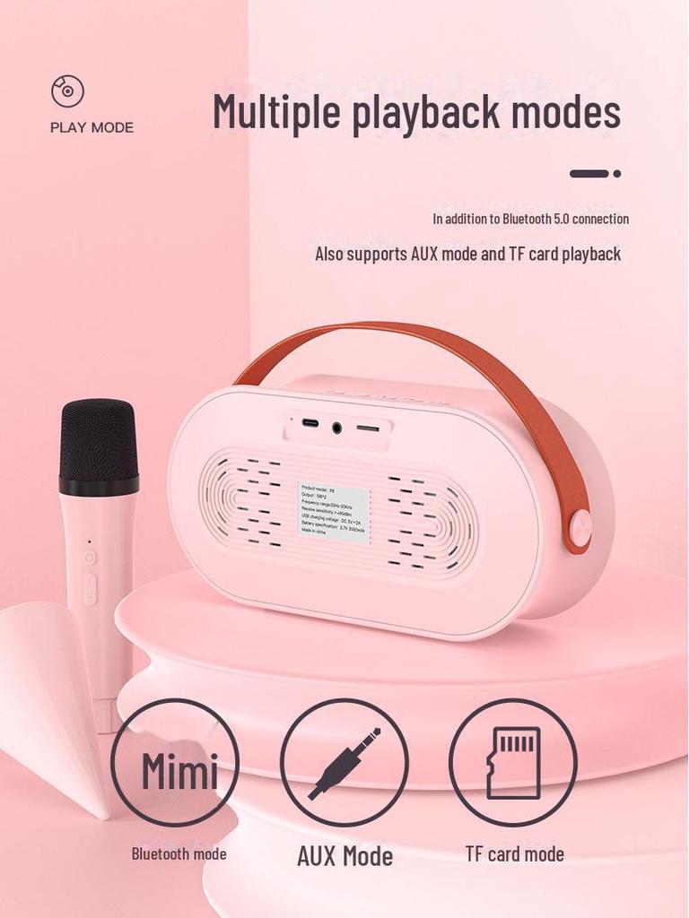 P6 Караоке Bluetooth-динамик с беспроводным микрофоном