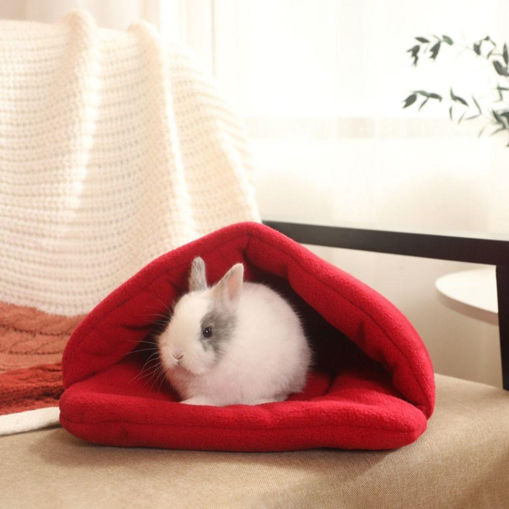 Fleece Pet Bed Sweat-absorbent Pet House Pet Assessories Sleeping Bag Rabbit