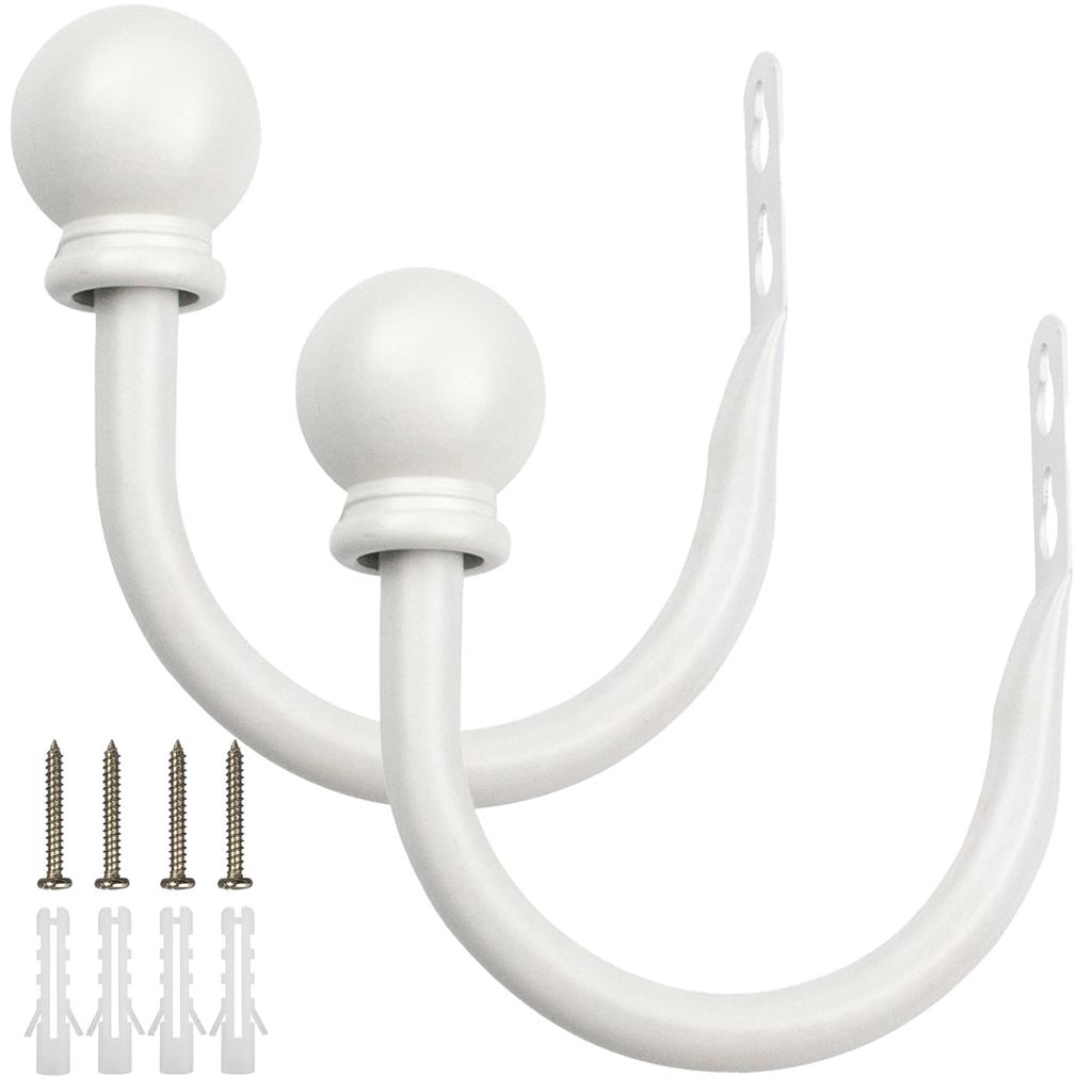 2Pcs Curtain Holdbacks Curtain Hooks Wall Mounted Curtain Tieback Multifunctional Durable Holder Home Decor Curtain Accessories