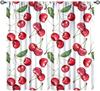 Orange Fruit Curtains,Cute Citrus Green Leaves Floral Summer Pattern Drapes Window 2 Panel Rod Pocket Curtain for Bedroom Living
