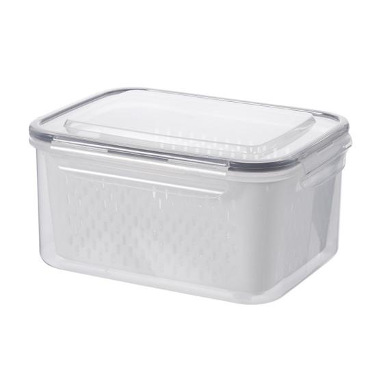 Контейнер для хранения продуктов в холодильнике, коробка для хранения фруктов со съемным дуршлагом, органайзер для холодильника для салата, ягод, овощей, для сохранения свежести