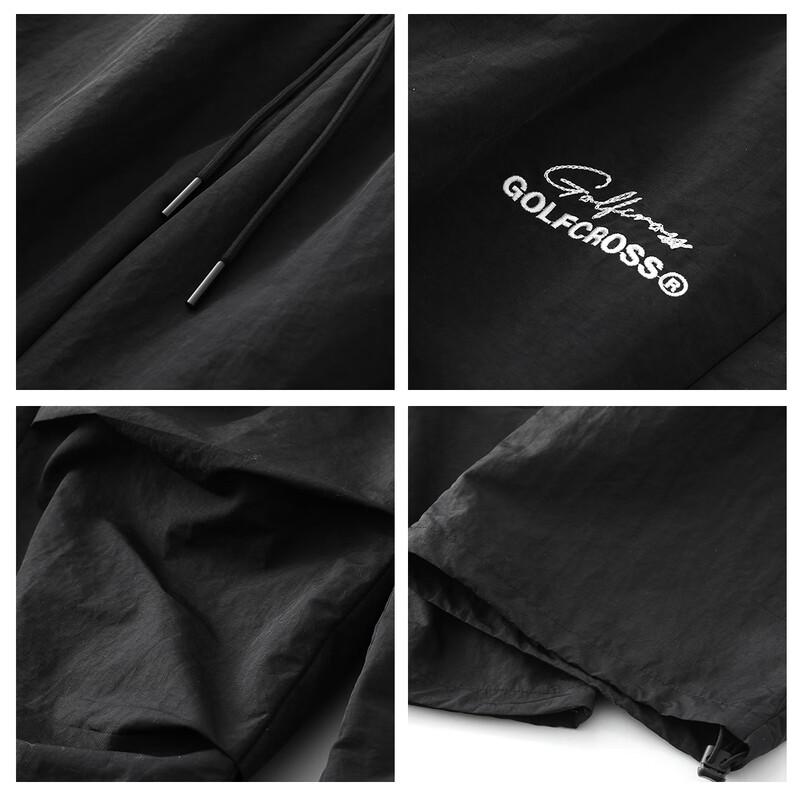 GOLFCROSS Унисекс Плиссированные Рабочие Брюки с Вышивкой Буквами и Шнурком