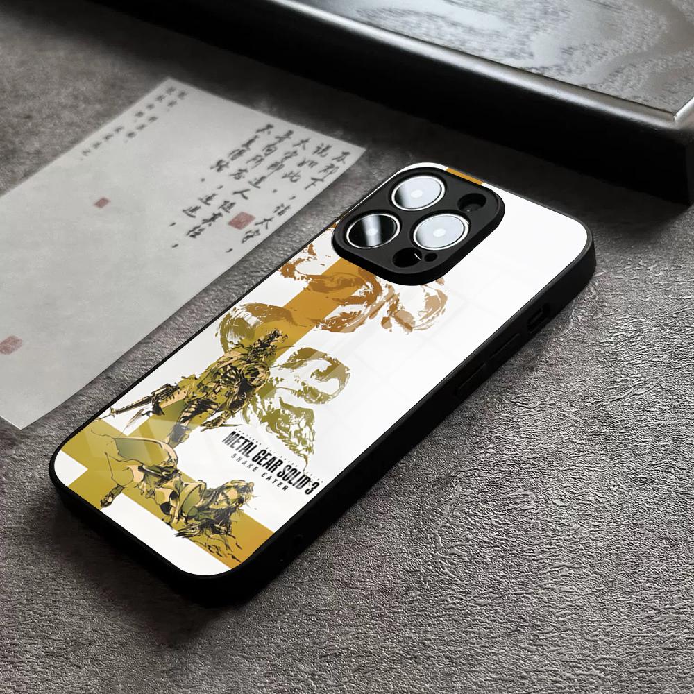 Чехол для телефона Metal Gear Solid для iPhone 16 Pro Max 15 Plus 14 Pro 12 11 13 Mini X XR XS Max 8 7 Plus SE Стеклянная крышка