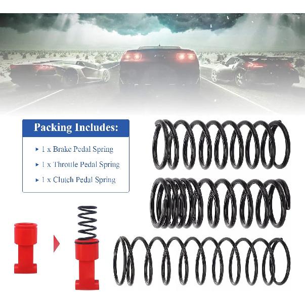 3 Pcs Complete Pedal Return Spring Upgrade Kit Mod For Logitech G25 G27 G29 G920 G923 Racing Pedals Accessories, Pedal Spring Mod Include Brake Pedal