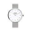 Часы-клон klon Стильные простые часы KLON CONNECTION ELFIN FIRST 38 мм Single Мужские Женские - СЕРЕБРЯНАЯ СЕТКА- (ПЕРВЫЙ элемент)