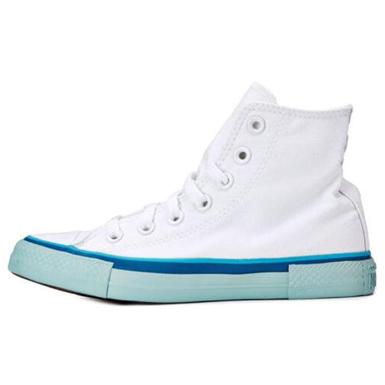 Converse Chuck Taylor All Star Color Block High Top Canvas Shoes Women Sneakers Off-White Blue 568805C