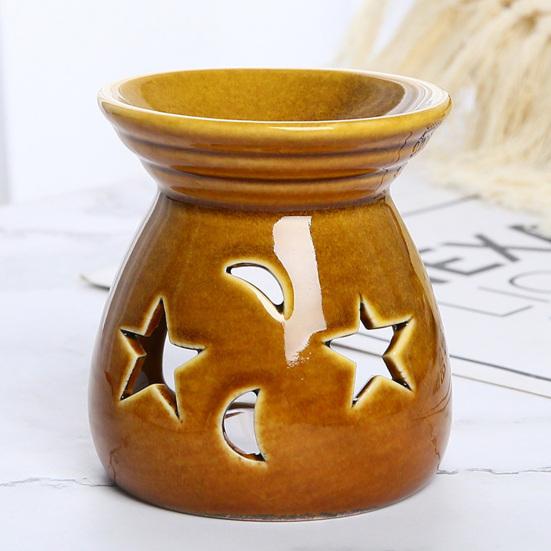 Ceramic Wax Melt Warmer Essential Fragrance Oil Diffuser Small Tea Light Candle Holder Desk Incense Aroma Burner for Home Bedroom Decor