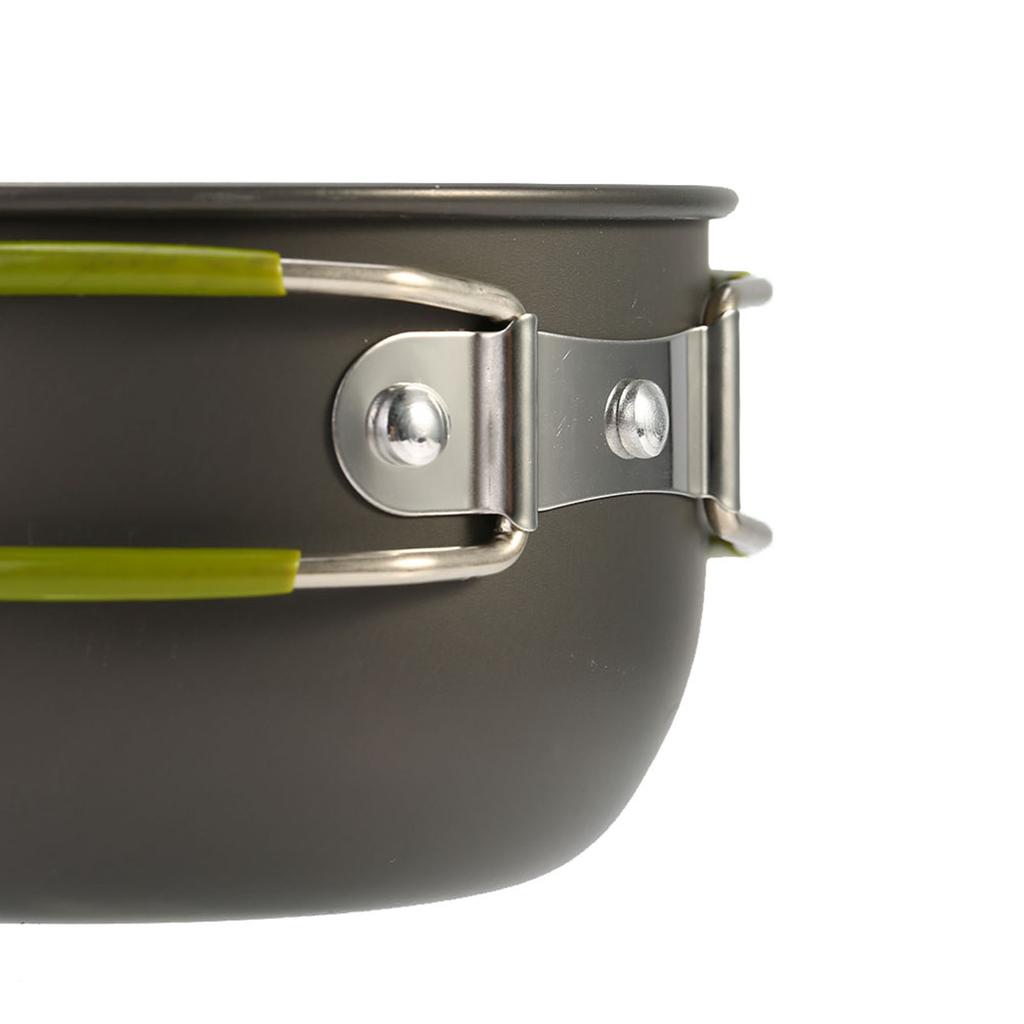 Compact Aluminium Alloy Pot Set Foldable Handgrip with Storage Bag For Outdoor Camping Survival