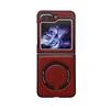 Магнитный противоударный чехол Samsung Z Flip7 Retro Crazy Horse для Flip6/5