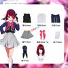 ANIMECC Руби Хошино Арима Кана Косплей Oshi No Ko Руби Костюм для Косплея Парик Школьная Форма JK Костюмы для Хэллоуина Женские