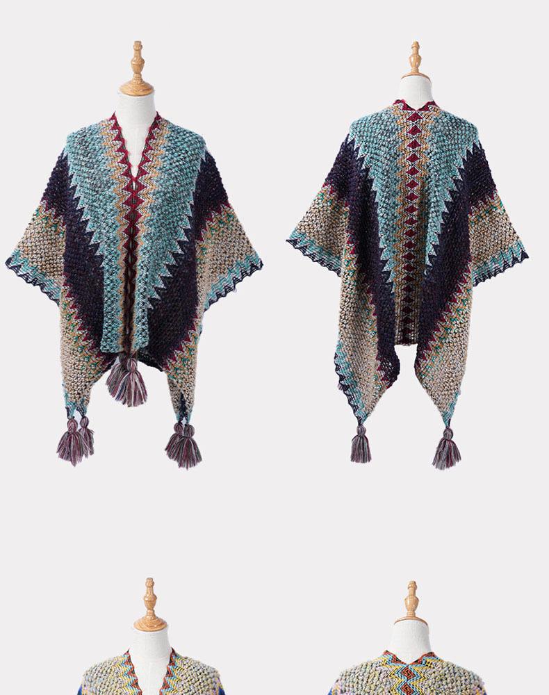 Ethnic Shawl Cape for Travel - Women's Tibetan, Xinjiang, Qinghai, Yunnan Cloak Scarf