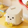 Cartoon Mini Waste Bins Plastic Small Storage Bucket Multi-functional Desktop Trash Can for Home