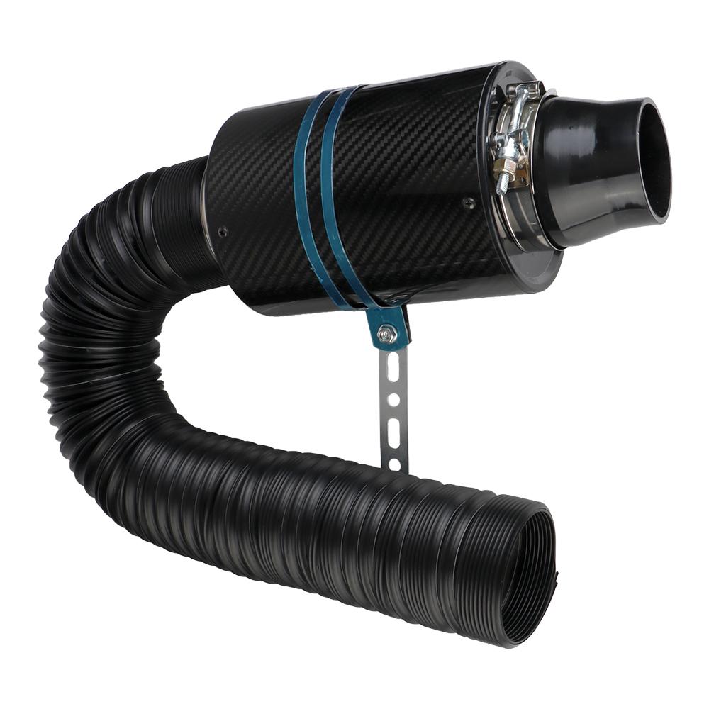 Подача Закрытый Впуск Индукция Автомобиль Углеродное Волокно Холодный Воздушный Фильтр 1 Комплект Труба Шланг Комплект Волокно Впускная Коробка Фильтра Универсальный