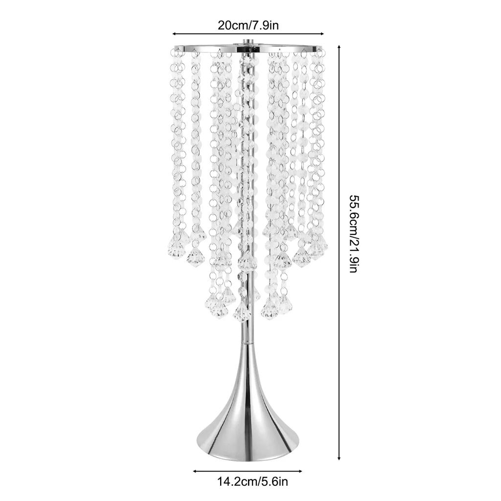 Luxurious Acrylic Crystal(21.9"/55.6cm H) 10Pcs Flower Stand Wedding Centerpieces On Floor