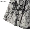 ZANZEA Women Summer Loose Printed A-Line Jumpsuits