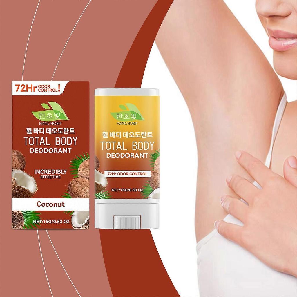 Body care stick with coconut for long-lasting deep cleansing, freshness, non-greasy, and gentle formula.