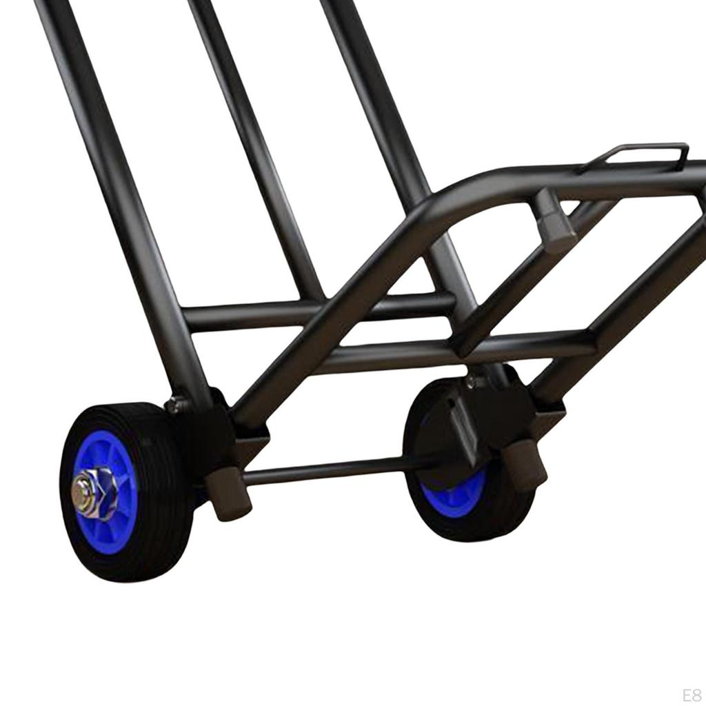 Foldable Hand Truck Dolly Adjustable Handle Collapsible Trolley Cart Convenient for Couriers