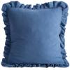Decorative Pillowcase Muslin 45X45 Eurofirany Navy Blue With Ruffle 1 Pc