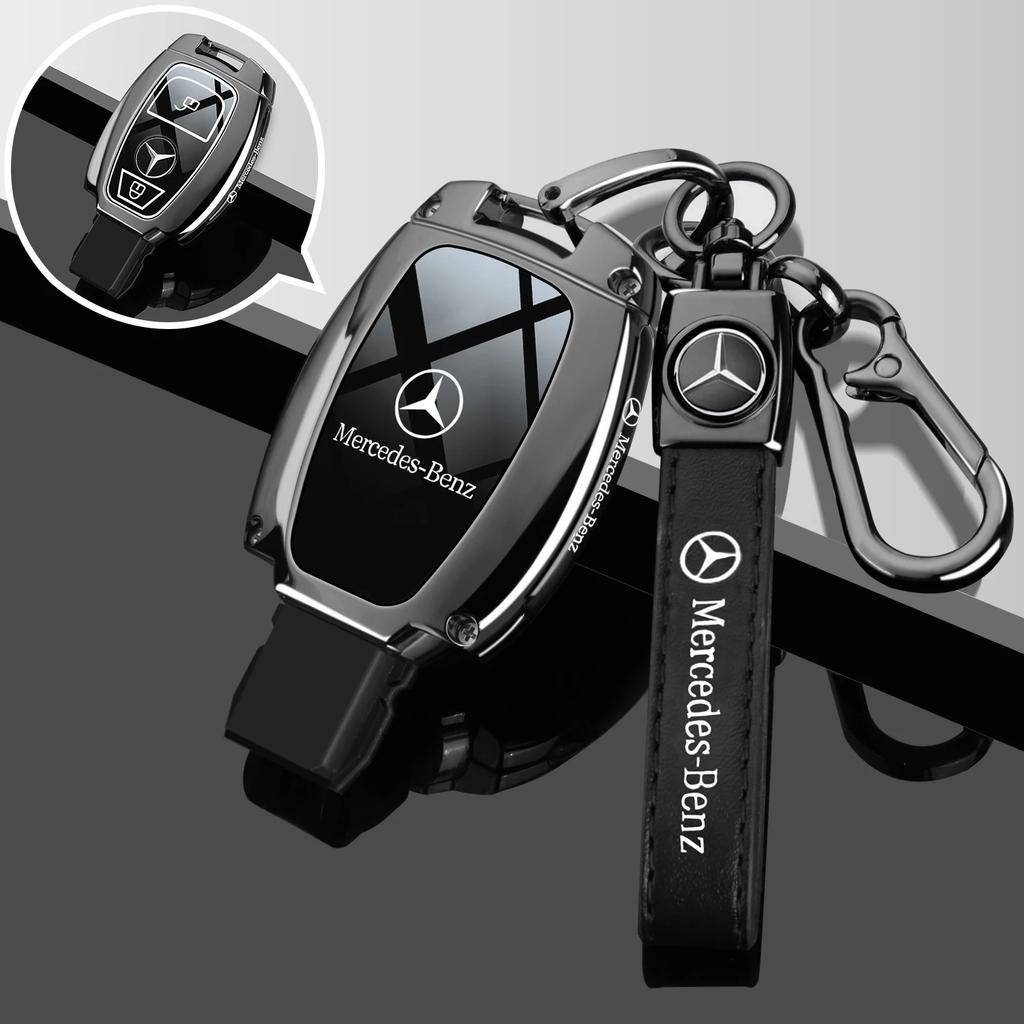 PNR1 Car Metal Key Case Cover Shell for Mercedes Benz A B C E Class GLS GLA GLK GLC CLS CLA AMG W204 W205 W212 W463 W176