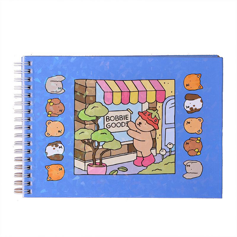 In-Stock Bobbie Goods A5 Hardcover Spiral-Bound Coloring Book for Children