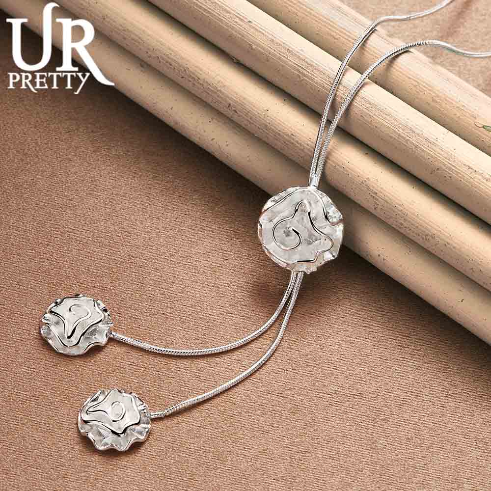 Ожерелье из стерлингового серебра 925 пробы с розой, модные свадебные украшения