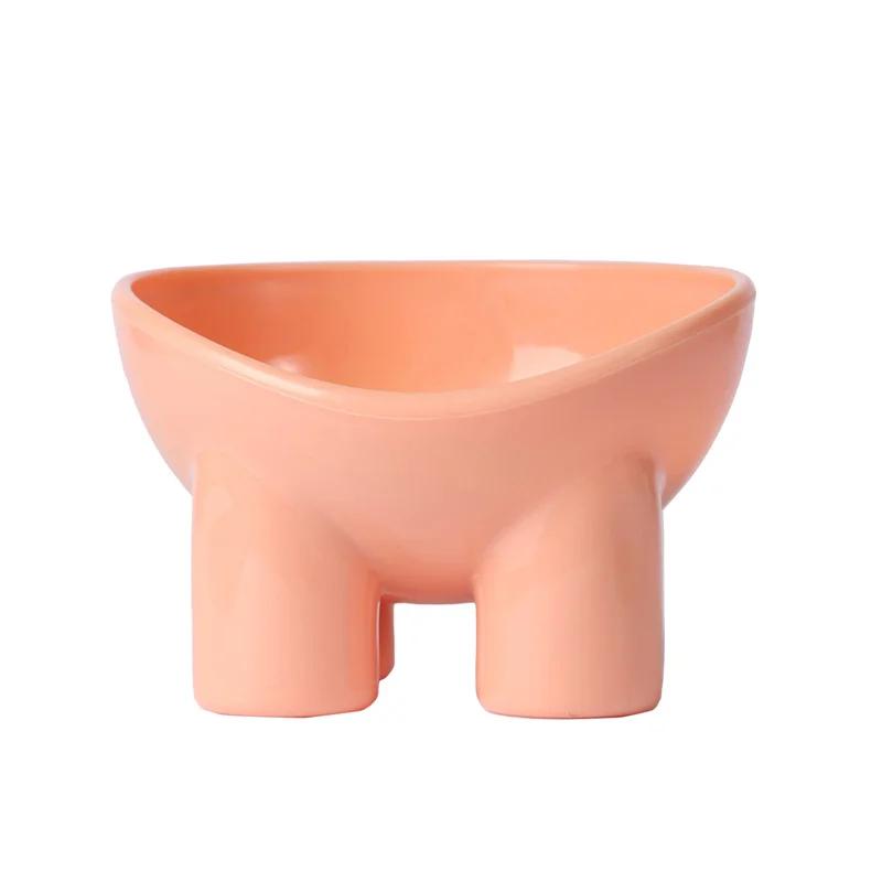 Миска для собак и кошек, приподнятая высокая ножка, маленькая миска для собак, защита для шеи, миска для воды для корма для домашних животных, анти-наконечник, тарелка для кормления домашних животных, десертная тарелка для закусок