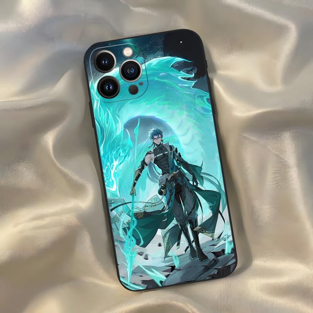 Game Wuthering Waves Phone Case for Iphone 16 15 14 13 12 11 Pro Max Xr X Xs Mini 8 Plus SE 2022 Black Soft Silicone Cover