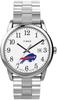 Timex Men's EasyReader 38mm Watch - Buffalo Bills Stainless Steel Modern with Extended Band, Stainless Steel, Modern