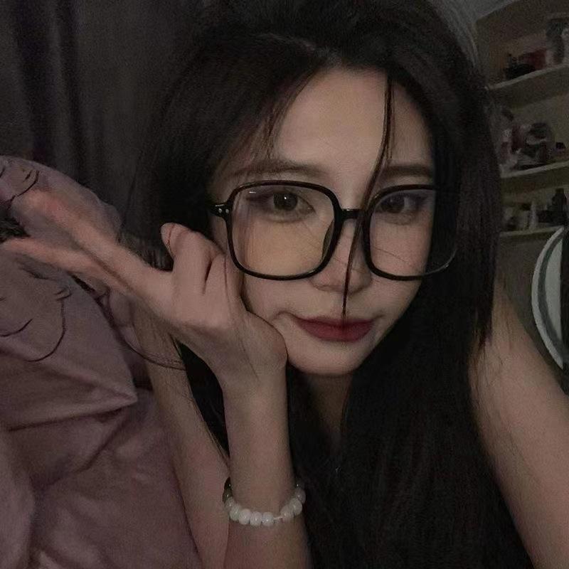 Антисиние очки для студенток, черные, прозрачные, без степени, тренд на круглое лицо, который можно сочетать с близорукими мужчинами