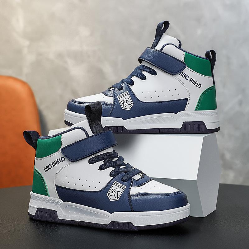 Детские осенне-зимние кампусные 2025 спортивные кроссовки с высоким верхом Модные дышащие кроссовки для мальчиков Спортивная обувь для улицы для девочек среднего и старшего возраста