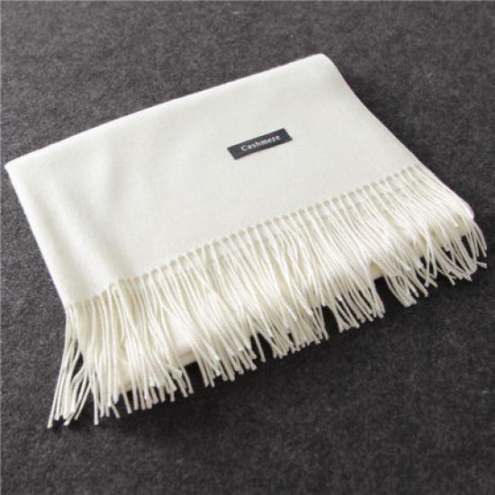 70*200 см осенне-зимний новый женский кашемировый шарф однотонный имитация кашемира шарф толстая вышитая кашемировая шаль