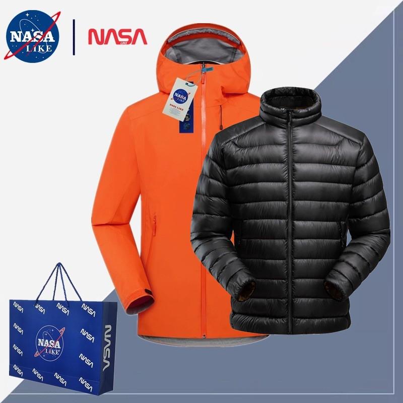 LT Series Unisex Outdoor 2-in-1 Jacket With Duck Down Liner Hiking Skiing Camping