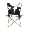 Arm Chair - Leather Home&Living Room Chair–Black & White Butterfly Chair