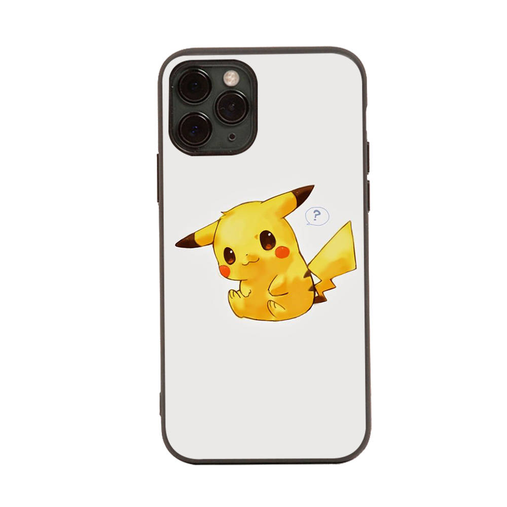 Чехол PK19 Little Cute Pikachu Black Sofe для Samsung Note 20 Lite S24 Ultra S23 A03 A05 A06 A11 A71 A15 A16 A13 A24 A25 A33 A52 A53 A50 M55 M35 Plus