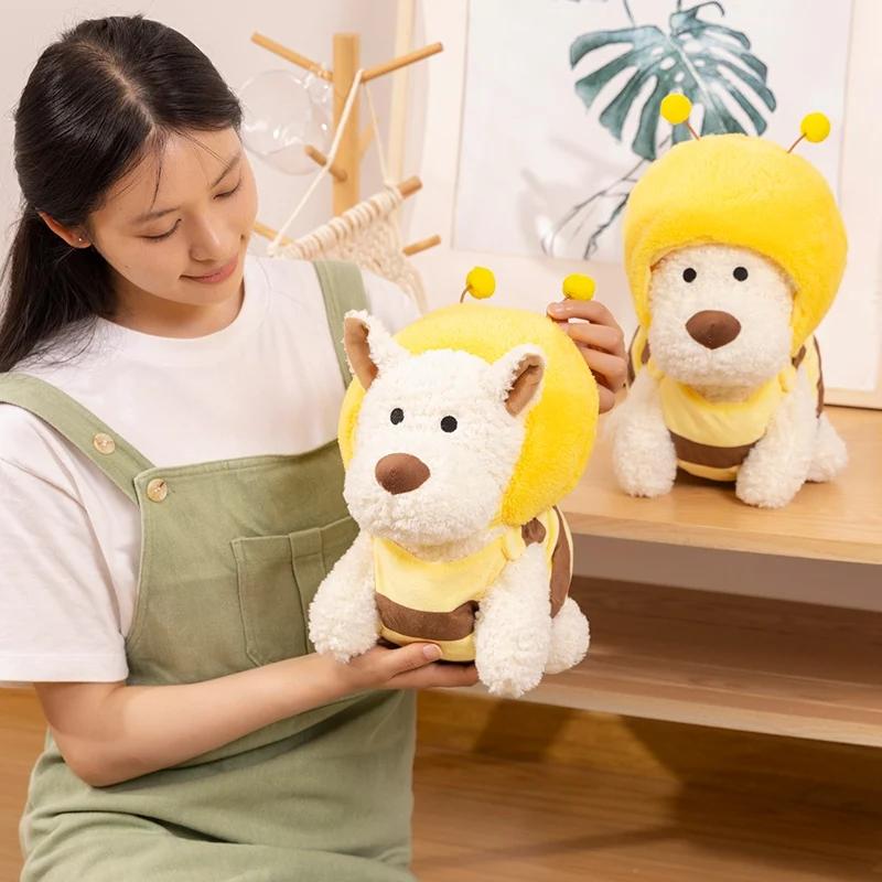 Kawaii креативная плюшевая кукла для косплея, пчела-шнауцер, собака, плюшевая игрушка для собаки, супер мягкий декор для мальчиков и девочек, подарок на день рождения