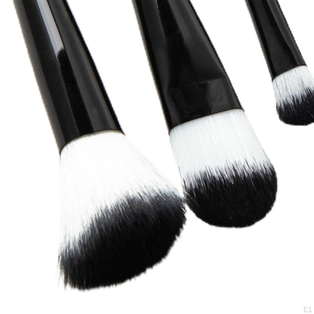 5x Beaded Eyeshadow Brush Eyebrow Foundation Metal Handle DIY Cosmetic Brushes Make Up
