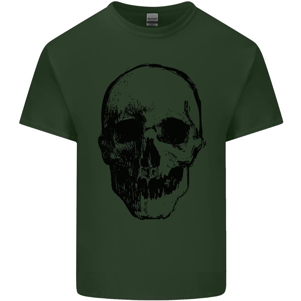 HuUnisex Skull Unisexs Light Cotton TShirt