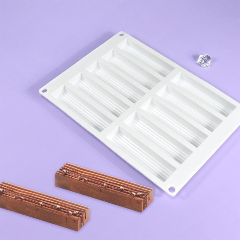 Vertical Stripes Silicone Molds Nonstick Mousses Cake Molds Cake Decorating Tool for Truffles Cheesecakes Easy to Clean