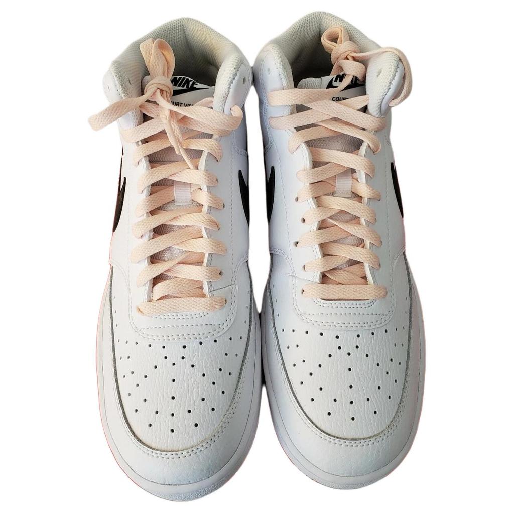 Nike Court Vision Slip Resistant Abrasion Resistant Mid top Skateboard Shoes Women's White CD5436-101