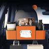 **Многофункциональный органайзер на спинку сиденья автомобиля с коробкой для салфеток и крючками-подстаканниками**