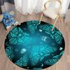 Death Moth Round Carpet Gothic Skull Round Floor Mat Butterfly Moon Living Room Carpets Bathroom Kitchen Area Rug Doormat Decor