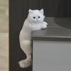 Кукла-кошка из смолы ручной работы - Коллекционная фигурка кошки из искусственного материала, Подходит для домашнего декора, Свадьбы, Подарка - Не требует электричества, Прочный материал