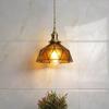 Japanese Home Decoration Glass Pendant Lamp Vintage Brass Rustic Led Ceiling Hanging Lights For Bedroom Dining Table Chandeliers