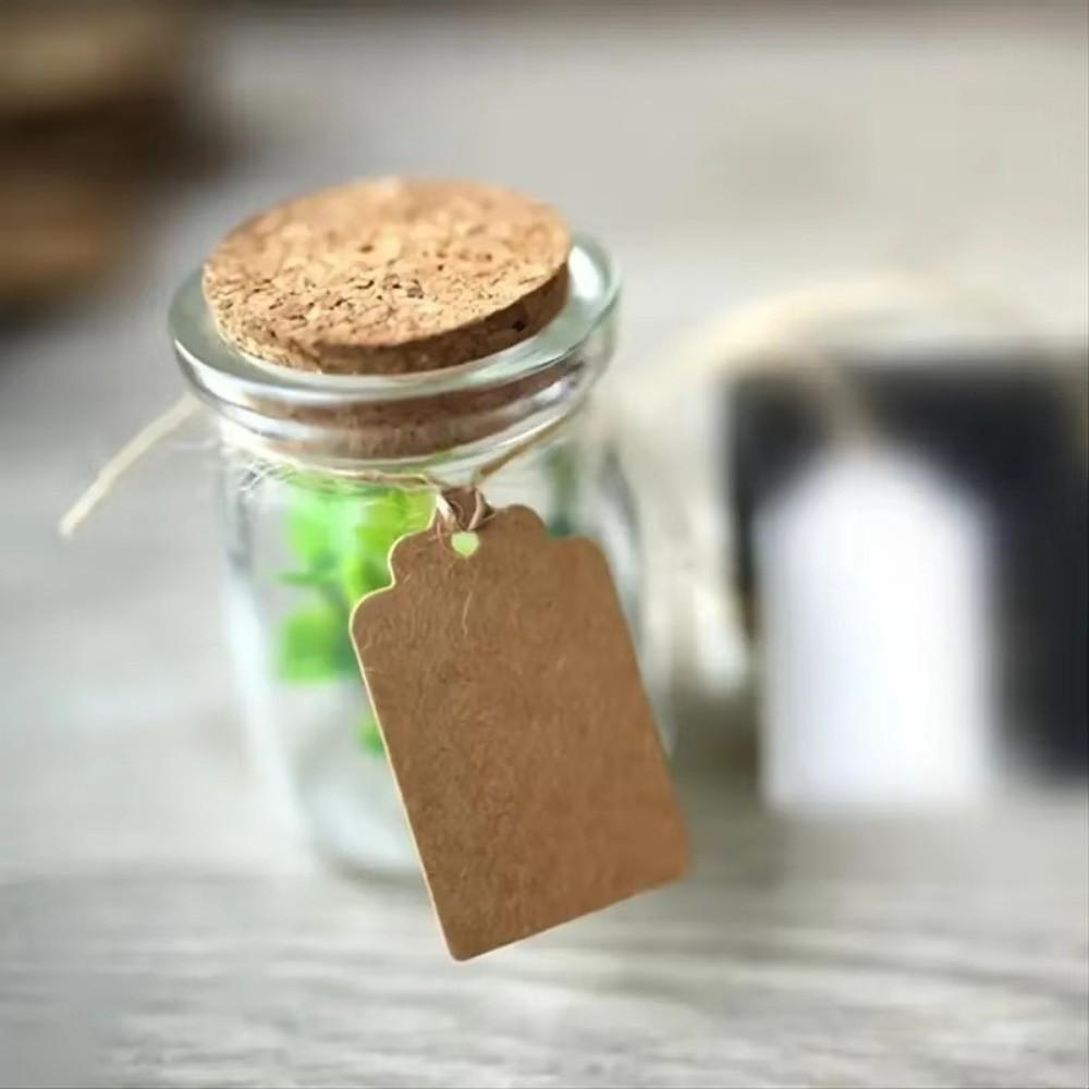 100Pcs Handmade Packaging Label with String Wedding Gift Decorating Tag Holiday Decorations