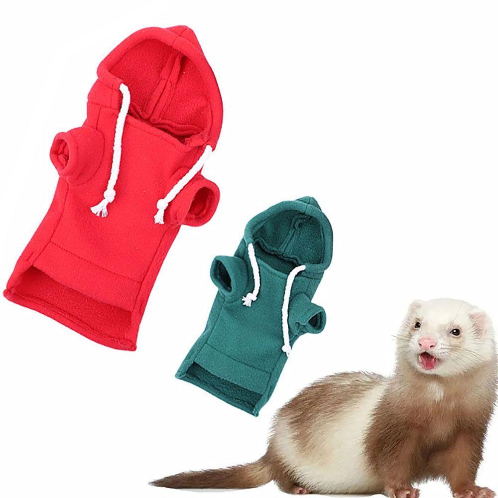 Fleece Ferret Hoodie Winter Warmer Pet Sweater Lightweight Warmer Tops  Ferret