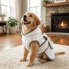 Coral Fleece Dog Bath Robe Tie Up Style Dog Bath Towel Pet Pajamas Pet Bathrobe Towel  Swimming